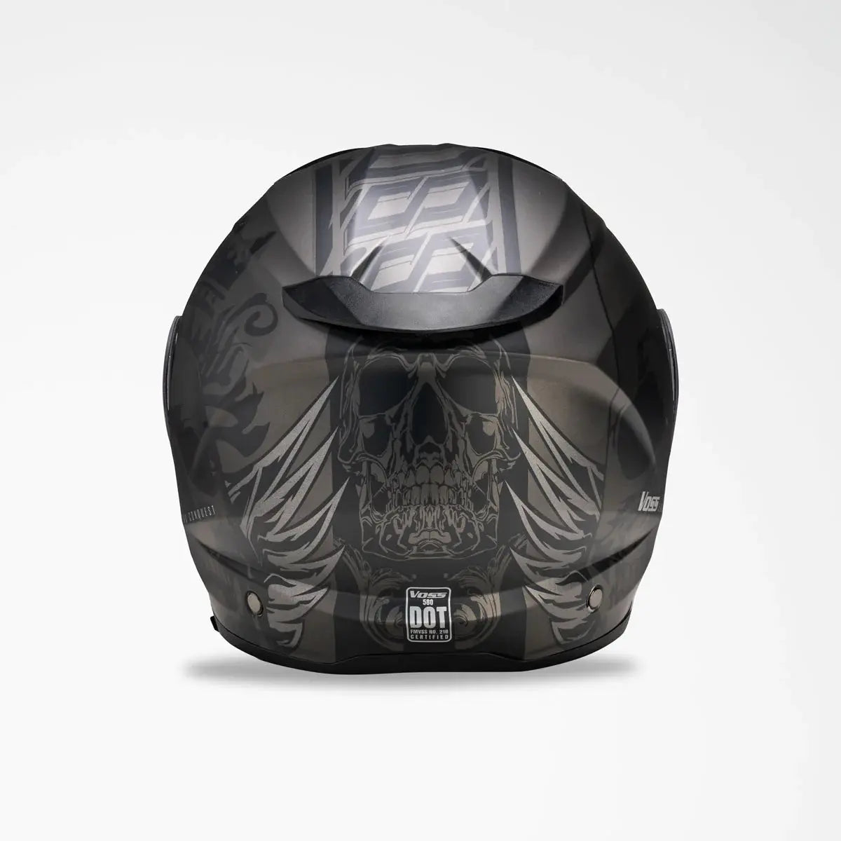 Voss 580 Matte Two Tone Motorcycle Helmet - Lightweight & Durable Full Face Helmet for Men & Women - Perfect for Street Biking, Cruising & Long Rides