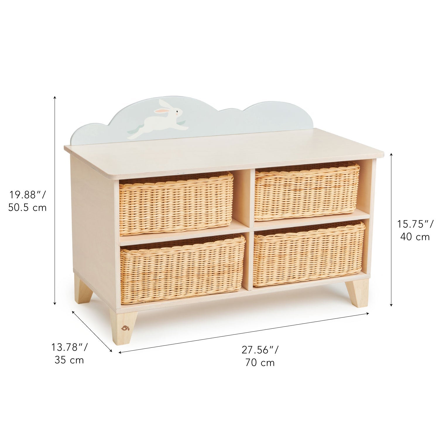Adorable Bunny-Themed Storage Unit for Kids Room | Organize Toys, Books & More | Perfect for Nursery, Playroom & Bedroom Decor