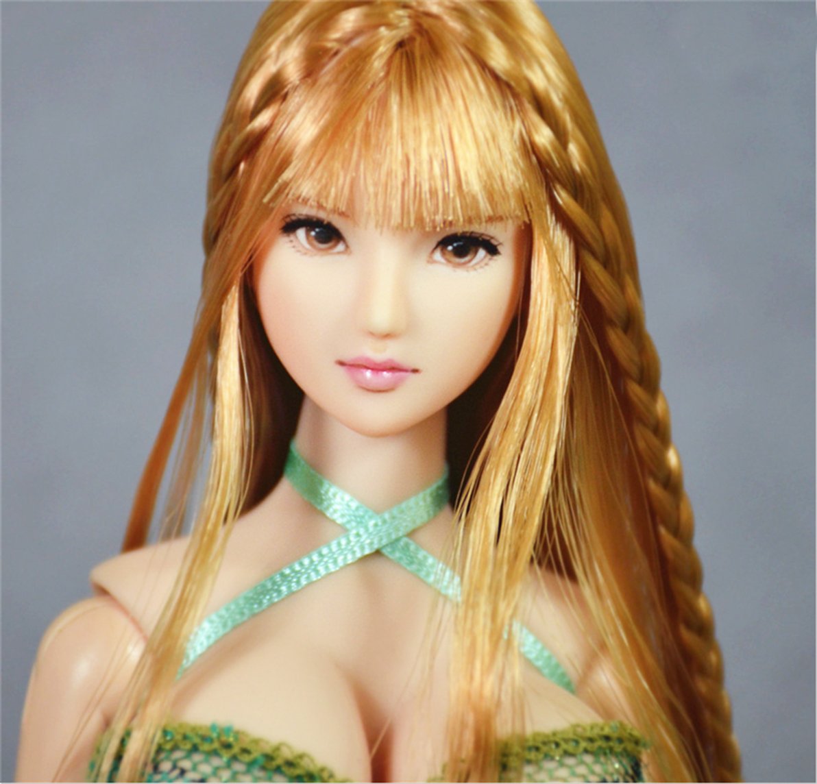 1/6 Scale Female Figure Head Sculpt - HiPlay Handmade Customized Makeup Doll Head for 12