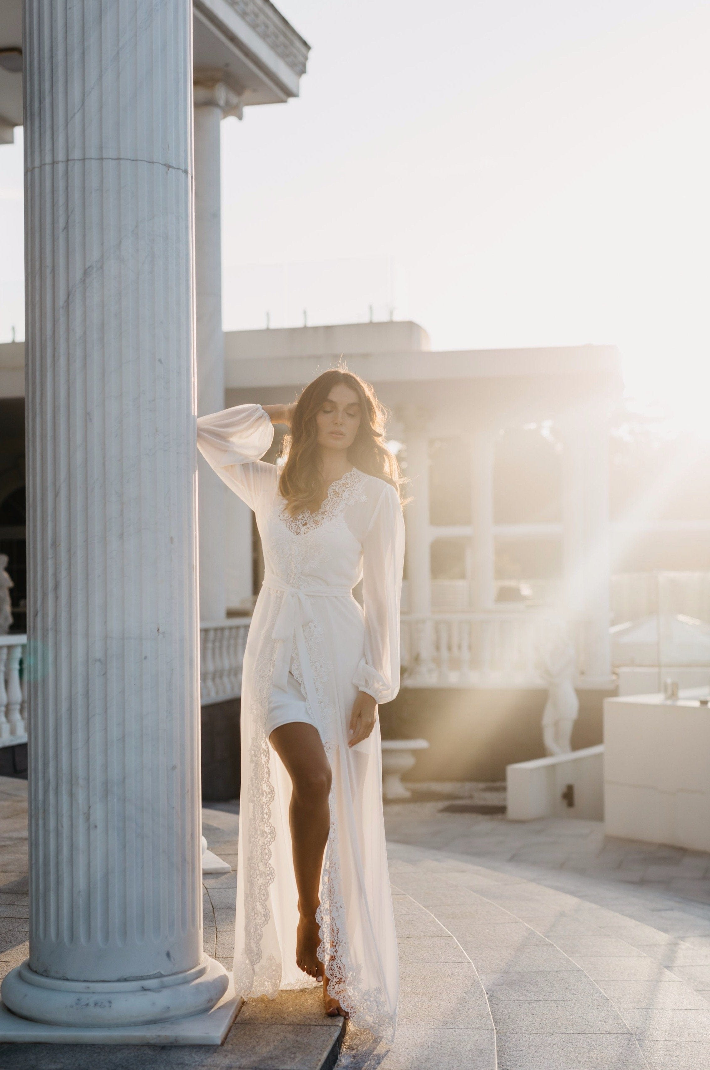 Layla Lace Trim Maxi Dress with Slip - Elegant Long Flowy Dress for Women | Perfect for Weddings, Parties & Special Occasions