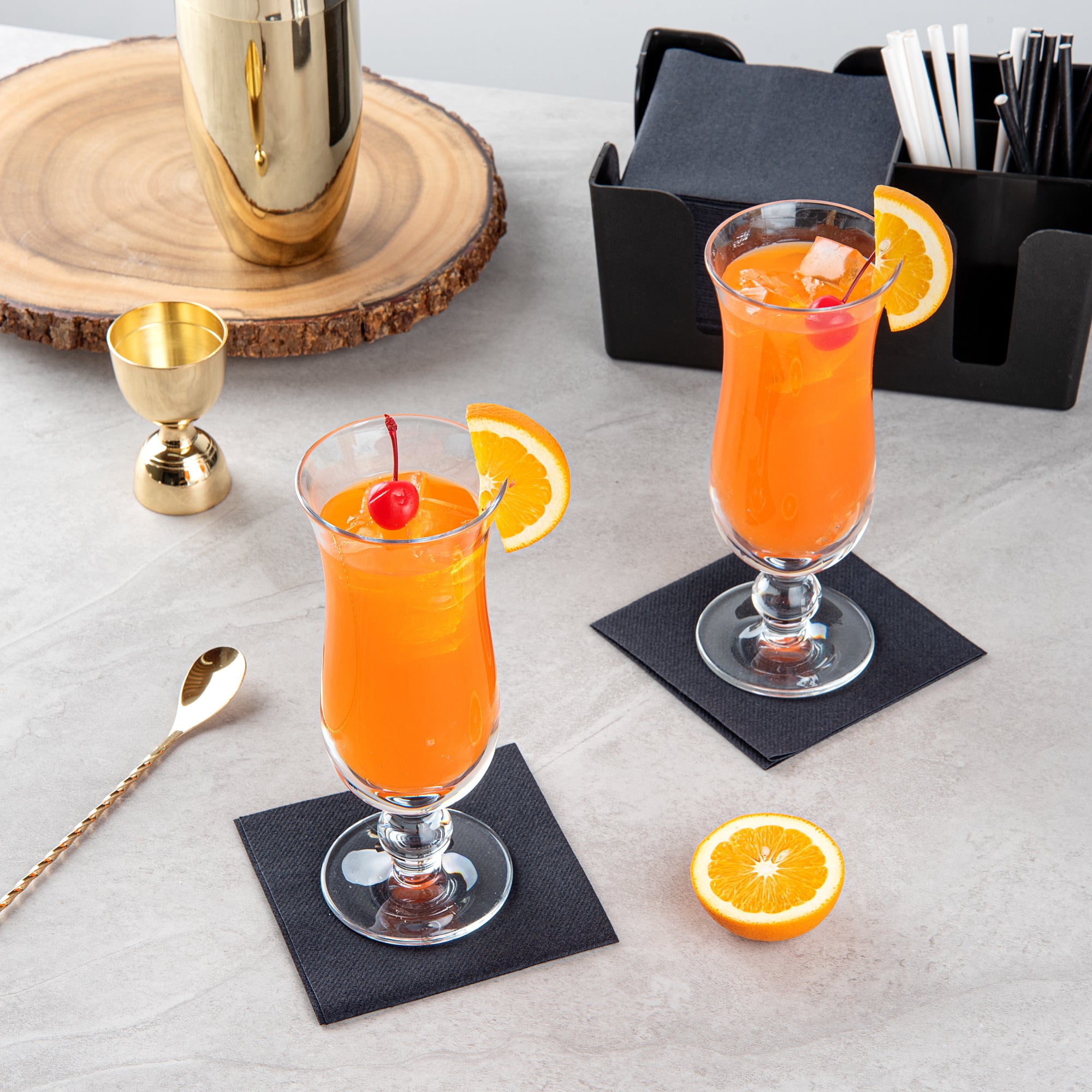 Bev Tek 11 oz Clear Polycarbonate Hurricane Glasses - Set of 6 (3x3x8 inches) - Shatterproof Barware for Cocktails, Margaritas & Tropical Drinks - Perfect for Parties, Restaurants & Home Bars