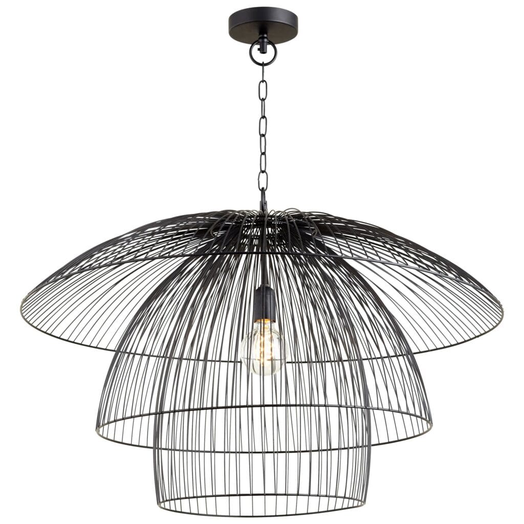 Cyan Design 10796 Matte Black Canopy Pendant Light - Modern Industrial Ceiling Fixture for Dining Room, Kitchen, or Living Room