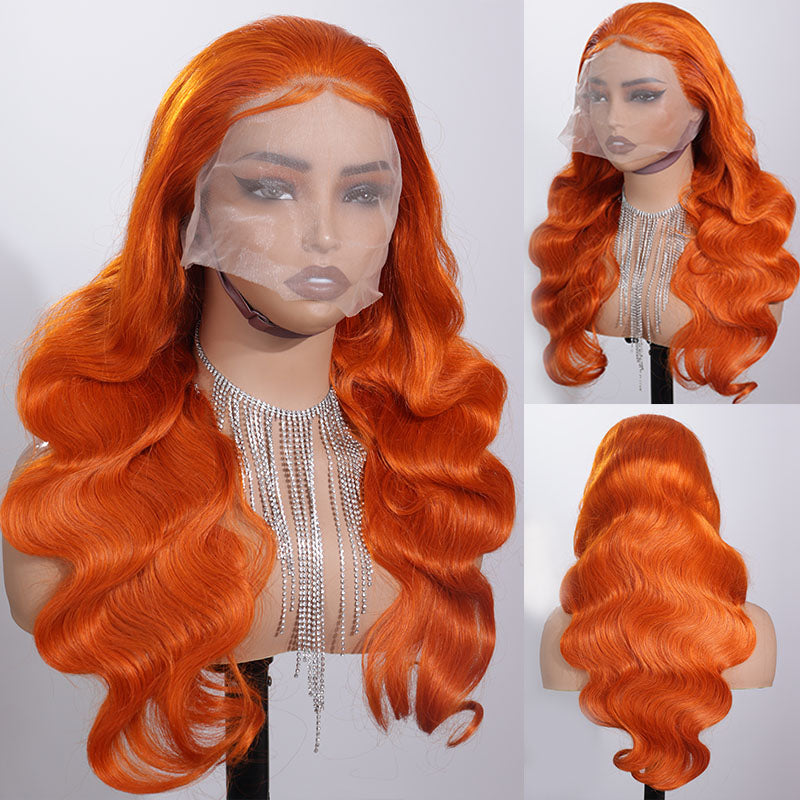 Eullair 28 Inch Body Wave Human Hair Wig with 13x4 Lace Frontal - Natural Wavy Colored Wig for Fall | Affordable & Cost-Effective Choice | Perfect for Daily Wear, Cosplay, and Special Occasions