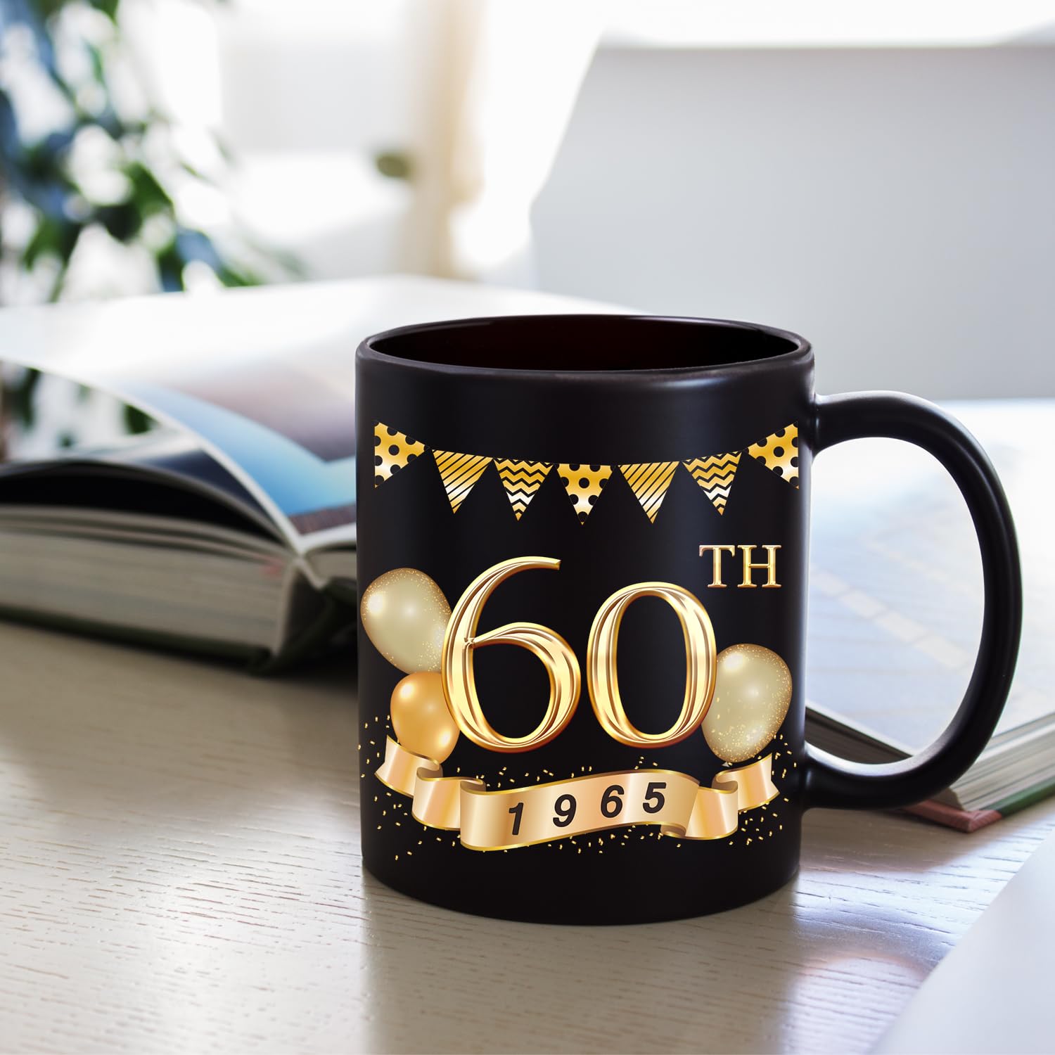 60th Birthday Gifts for Men & Women - Unique 1965 Themed Presents for 60 Year Olds - Funny & Sentimental Coffee Mug Gift Idea - Perfect for Dad, Mom, Husband, Wife Celebrating 60th Milestone (Great for Birthday Parties, Retirement Celebrations & Anniversary Gifts)