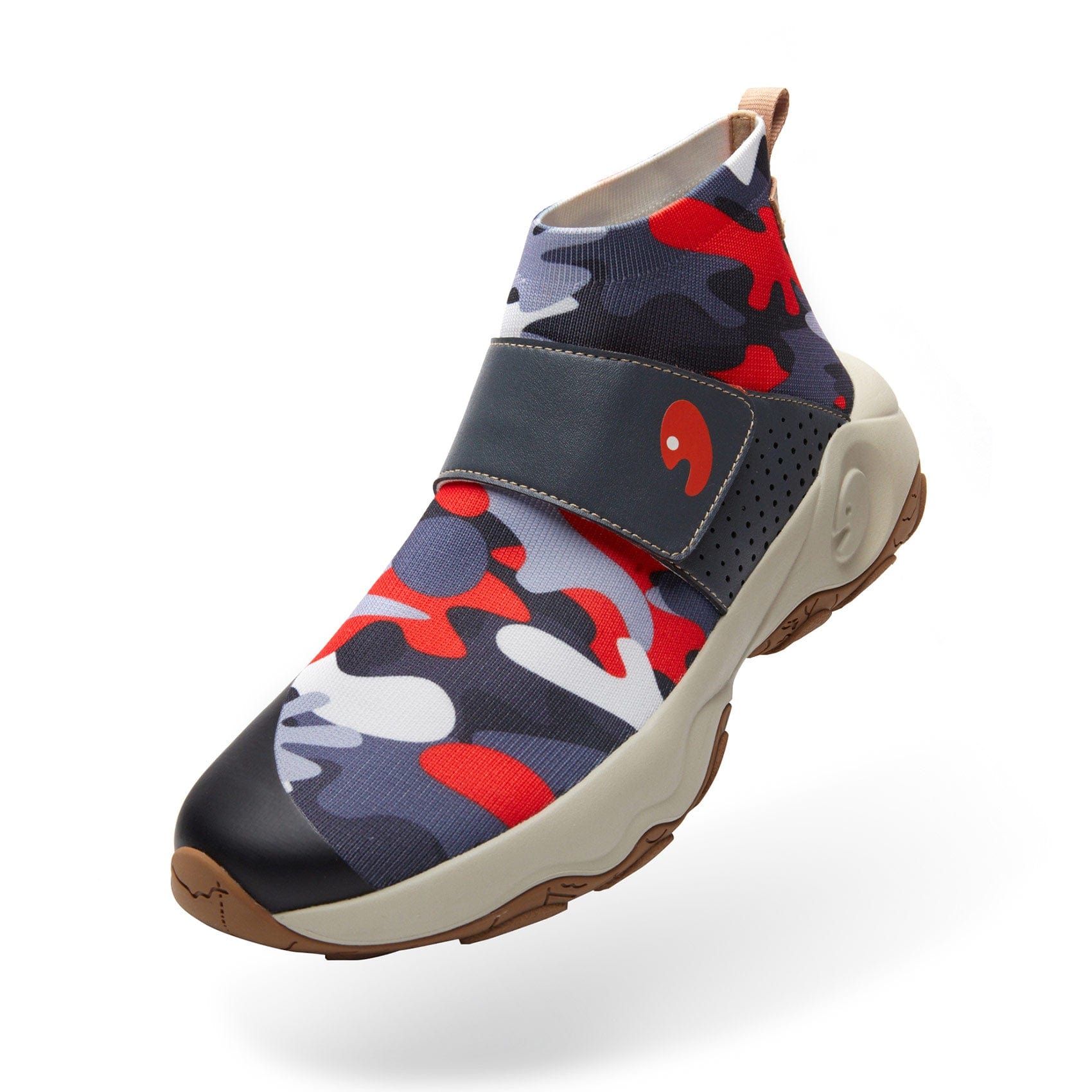 Cazorla II Men's Running Shoes - Red & Grey Crack Design for Jogging, Gym & Outdoor Sports