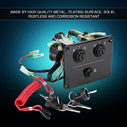 12V Dual Engine Key Switch Panel Main Twins Switch Control Assembly for Yamaha Outboard Engines 6K1-82570-13-00 - Marine Boat Accessories for Engine Control & Safety (Perfect for Fishing Boats, Speedboats & Watercraft)