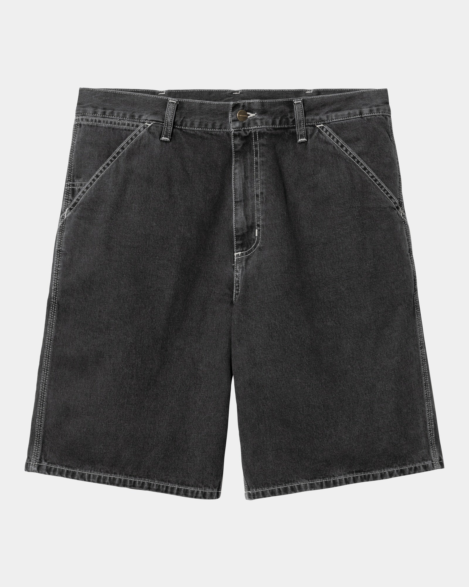 Simple Short Denim Jeans | Black Heavy Stone Wash | Casual Wear for Men & Women | Perfect for Everyday Outfits & Street Style