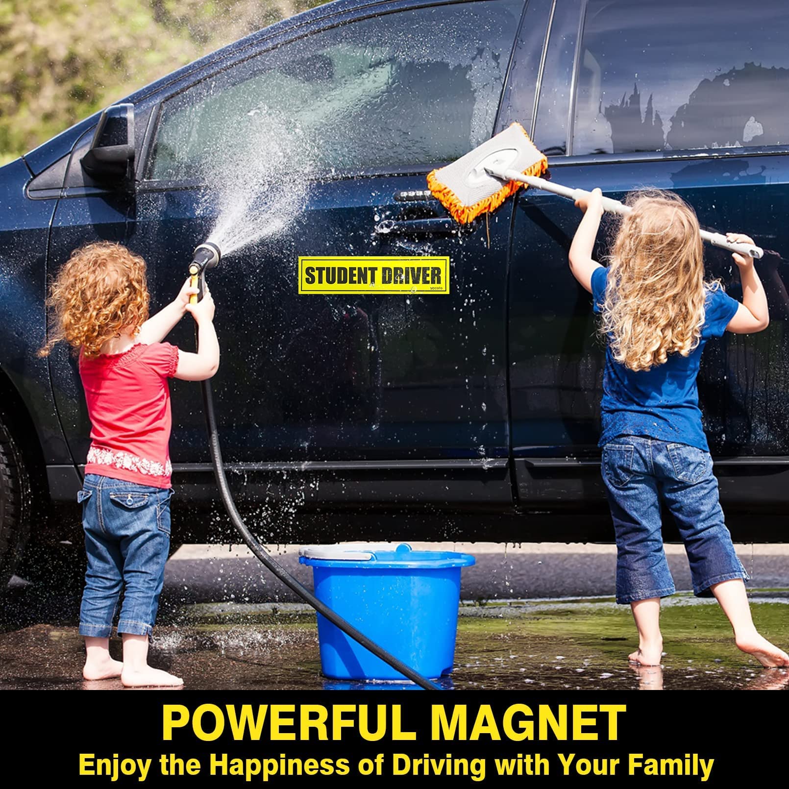 Set of 3 Reflective Student Driver Magnets - High Visibility Safety Car Decals for New Drivers | Perfect for Bumper, Window & Vehicle Safety | School, Practice & Road Test Scenarios