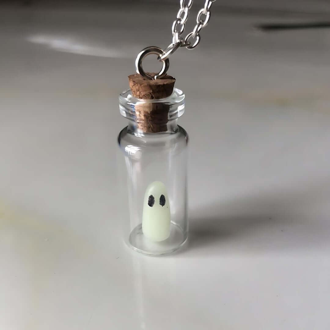 Adopt A Ghost Light Up Halloween Drop Earrings & Necklace Set | XC115 | Spooky Party Accessories for Women & Teens