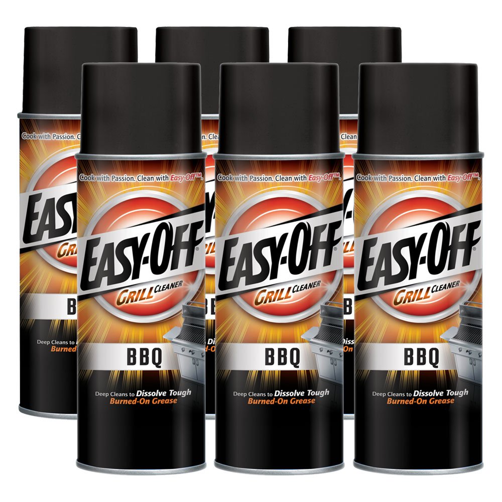 Easy-Off BBQ Grill Cleaner - 58 oz Heavy Duty Oven & Grill Degreaser - Pack of 4 - Professional Strength for Charcoal Grills, Gas Grills & Smokers - Perfect for Backyard BBQs, Camping & Outdoor Cooking