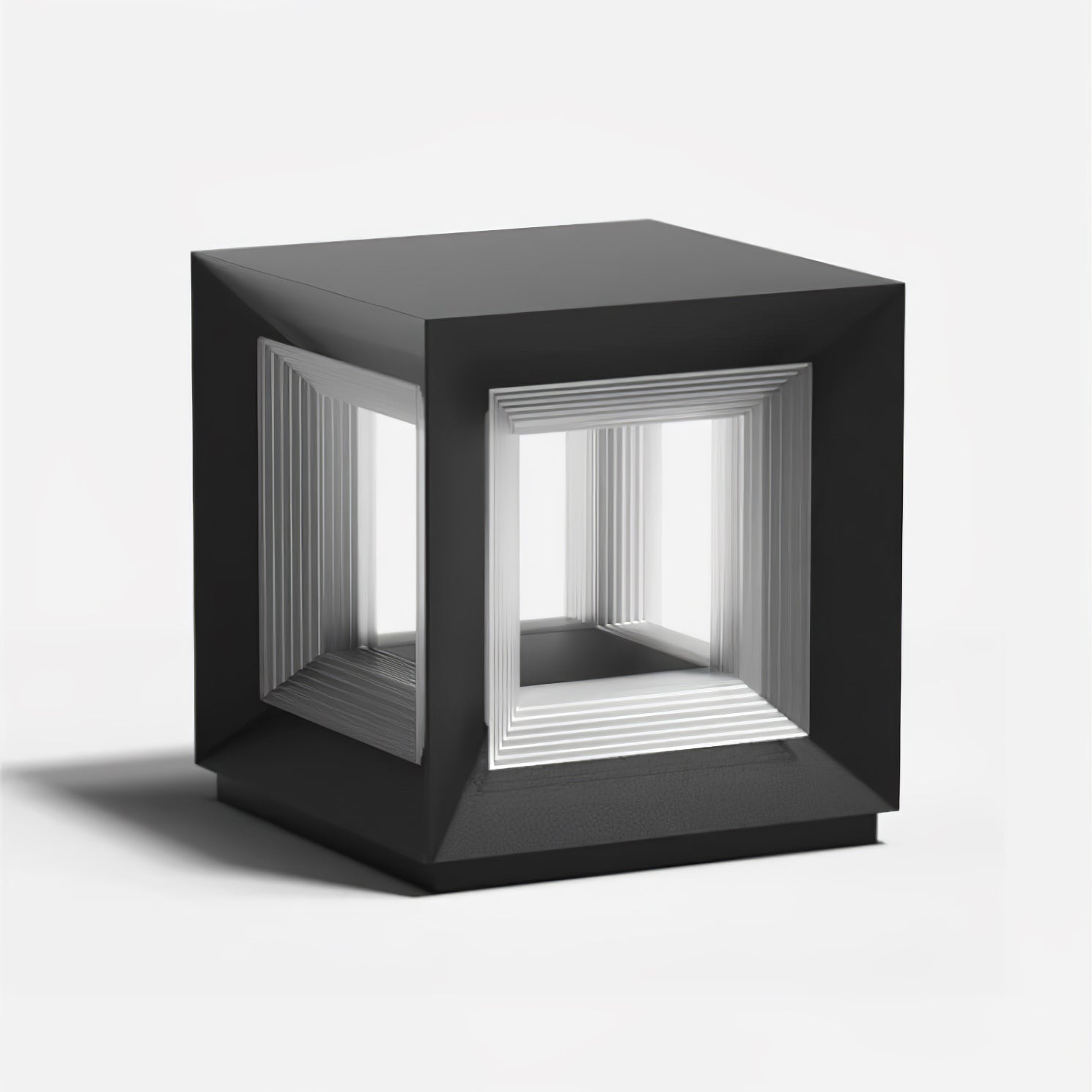 Solar Powered LED Light Cube Outdoor Post Light - Waterproof & Durable for Garden, Pathway, and Patio Lighting