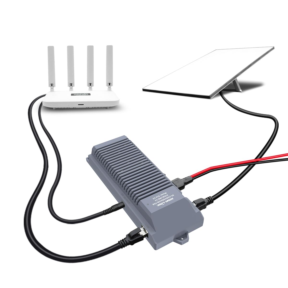 XTAR EL6 KT 12V to 56V All-in-One DC Power Supply for Starlink Standard ACTUATED (Gen 3) - Energy Efficient Converter with Reduced Power Consumption | Perfect for RV, Camping & Off-Grid Starlink Internet Setup