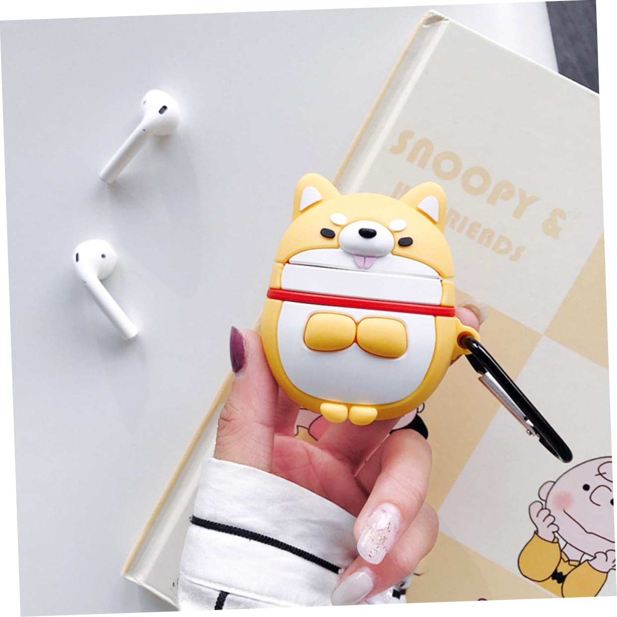 Hemobllo Shockproof Earphone Case 2-Pack - Cartoon Headset Cover Protector for Earphone Box Storage - Perfect for Travel, Gym & Daily Use