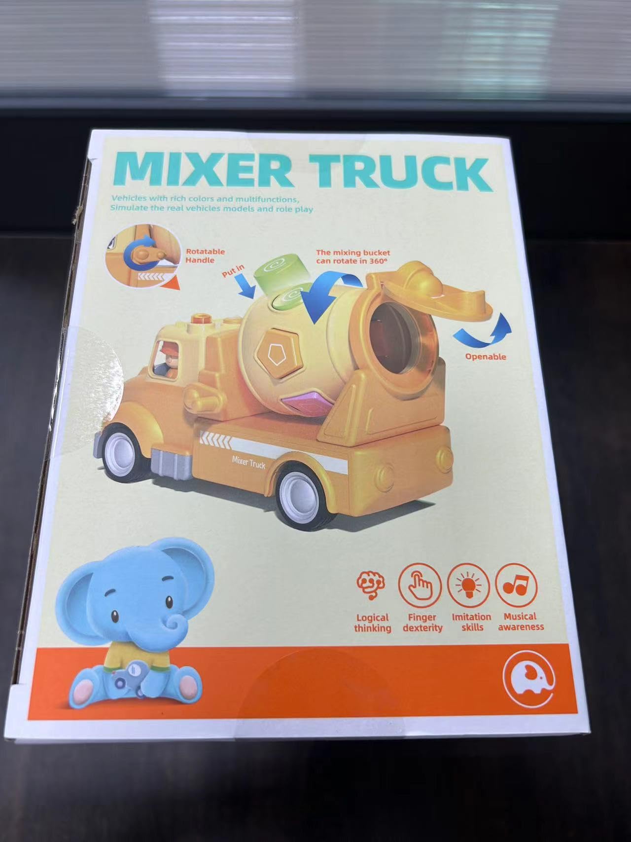 Cement Mixer Toy Truck with Light & Sound for Kids - Construction Vehicle for Toddlers 18M+ | Birthday Gift