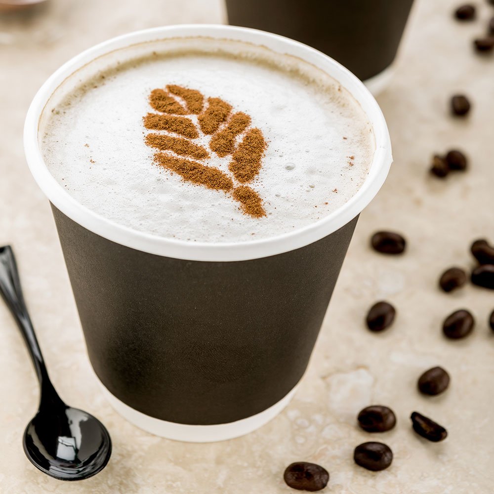 Restaurantware 8 oz Disposable Coffee Cups - 500 Pack Insulated Hot Cups with Double Wall for Coffee, Tea & Hot Chocolate | Black Paper Cups (Lids Sold Separately) - Perfect for Cafes, Offices & Catering Events
