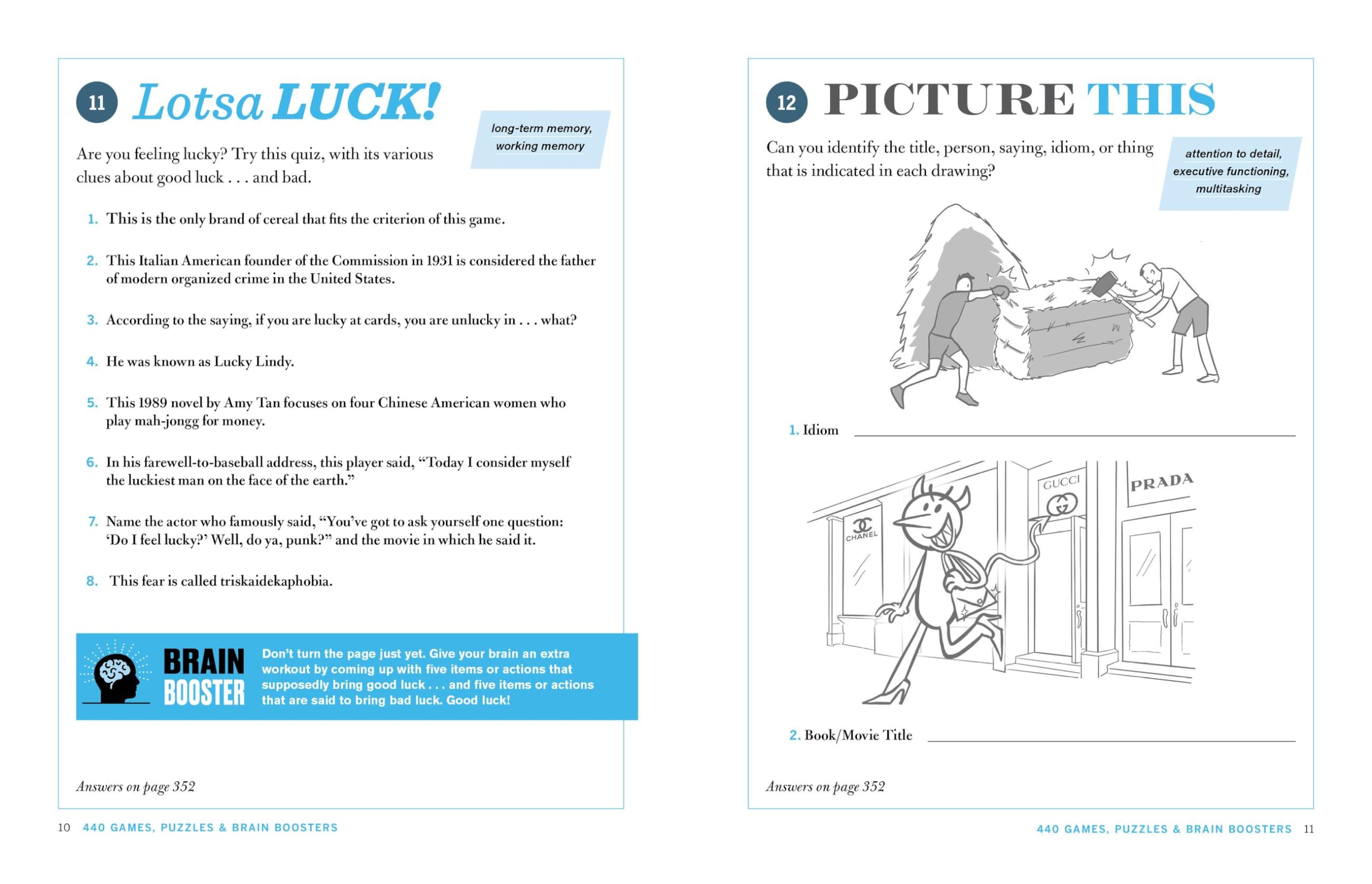440 Brain-Boosting Games & Puzzles for Mental Sharpness - Fun for All Ages