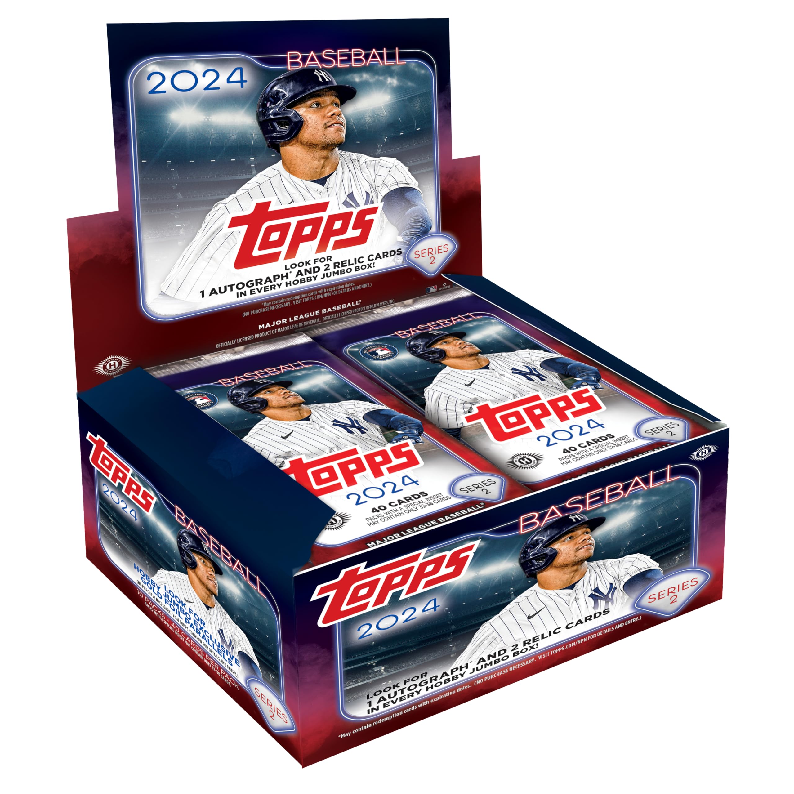 2024 Topps Series 2 MLB Baseball Hobby JUMBO Box - 1 Autograph & 2 Relic Cards per Box | Baseball Card Collection, Trading & Investment for Sports Fans