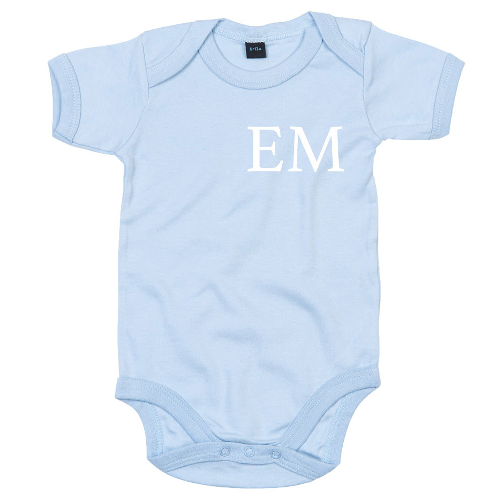 Personalized Initial Baby Vest - Classic Cotton Infant Bodysuit for Boys & Girls - Perfect for Newborn Photos, Baby Showers & Gifts