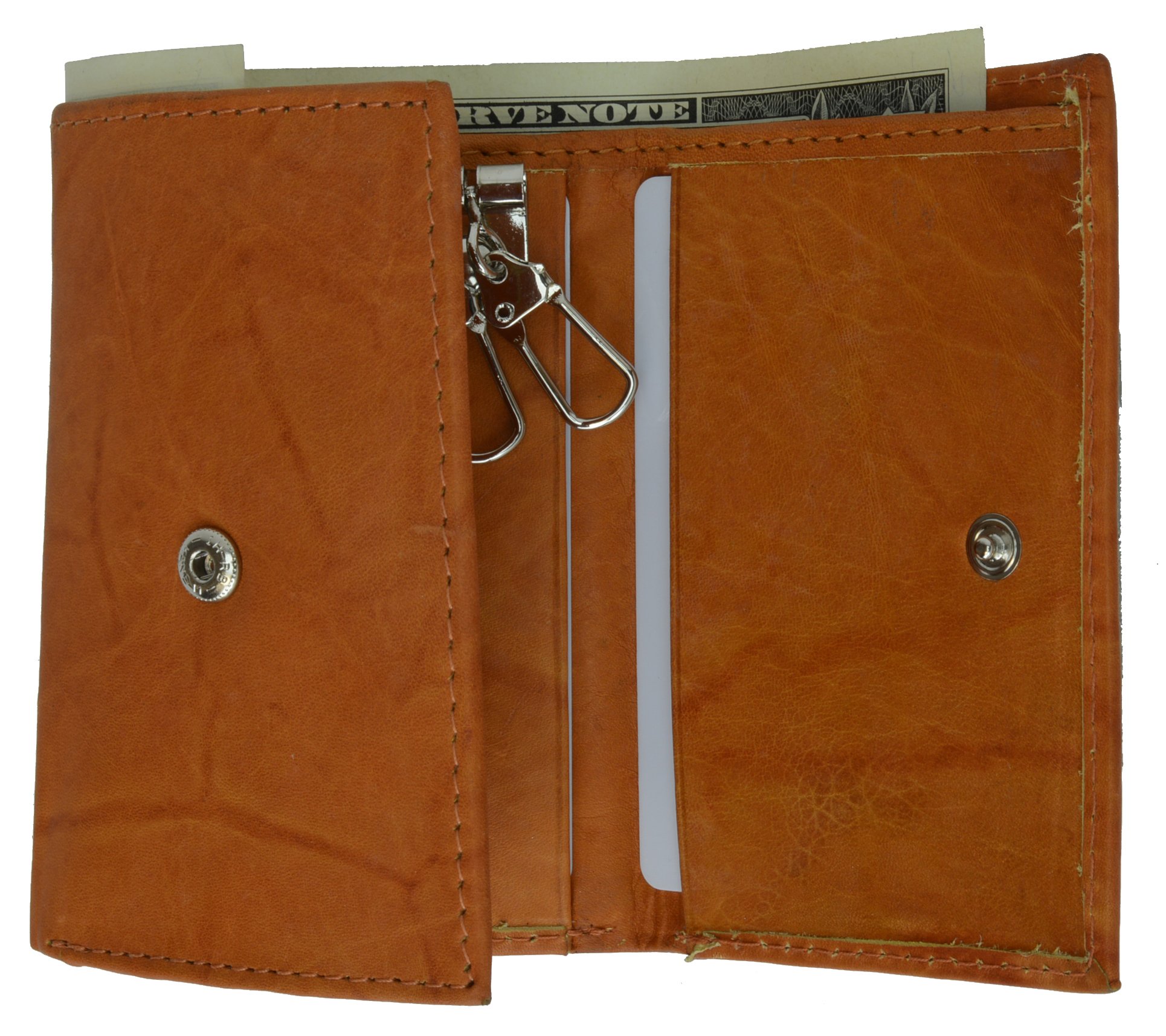 Premium MARSHAL Genuine Leather Keycase Wallet with Detachable Key Ring - Slim RFID Blocking Bifold Wallet for Men, Perfect for Travel, Business & Everyday Carry