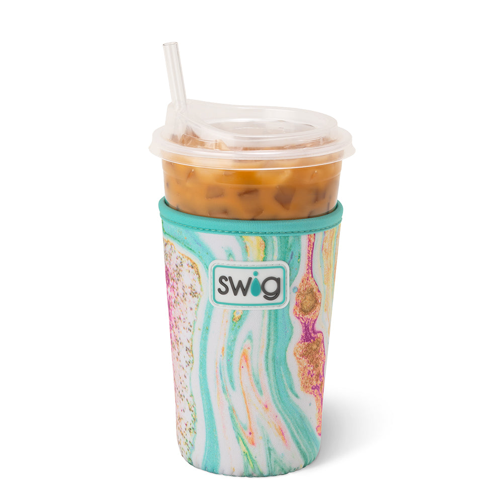 Wanderlust Medium Iced Cup Coolie - Insulated Sleeve for 20oz Tumbler, Perfect for Iced Coffee, Smoothies & Cold Drinks - Great for Travel, Office & Outdoor Activities