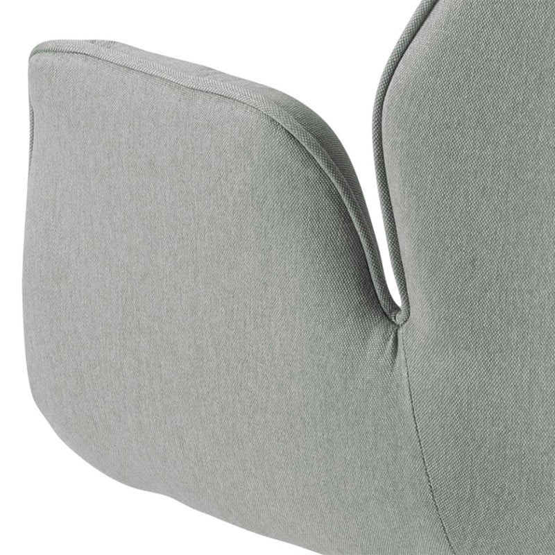 Arden Swivel Dining Chair - Grey & Black Upholstered Modern Kitchen Counter Stool for Home, Office & Restaurant Use