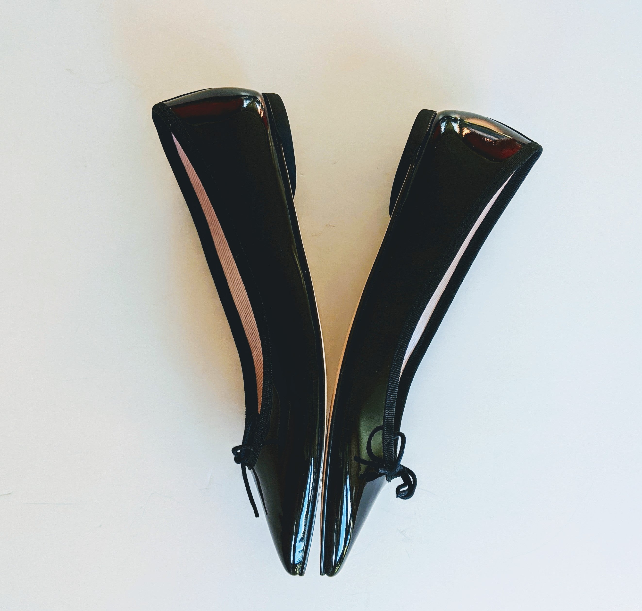 Repetto Brigitte Black Patent Leather Pointed Toe Ballet Flats for Women - Elegant Dress Shoes for Work, Party & Special Occasions