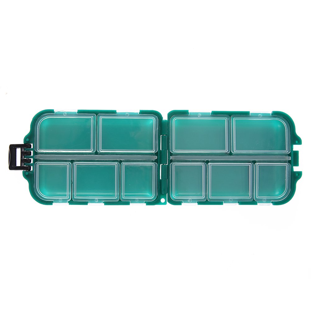 SIKIWIND Plastic Fishing Tackle Box - Waterproof Small Square Storage Organizer for Hooks, Lures & Fishing Accessories - Perfect for Boat, Shore & Kayak Fishing Trips