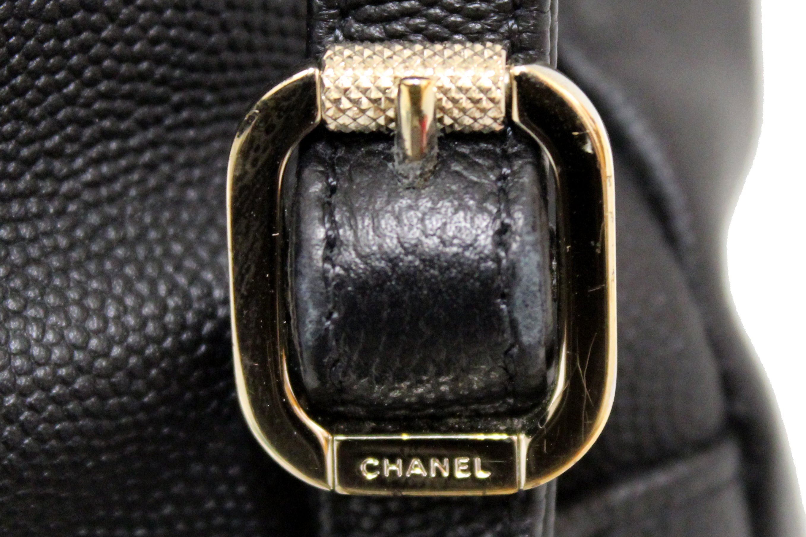 Authentic Chanel Black Caviar Leather Business Affinity Backpack - Luxury Designer Handbag for Women, Perfect for Work, Travel & Everyday Use
