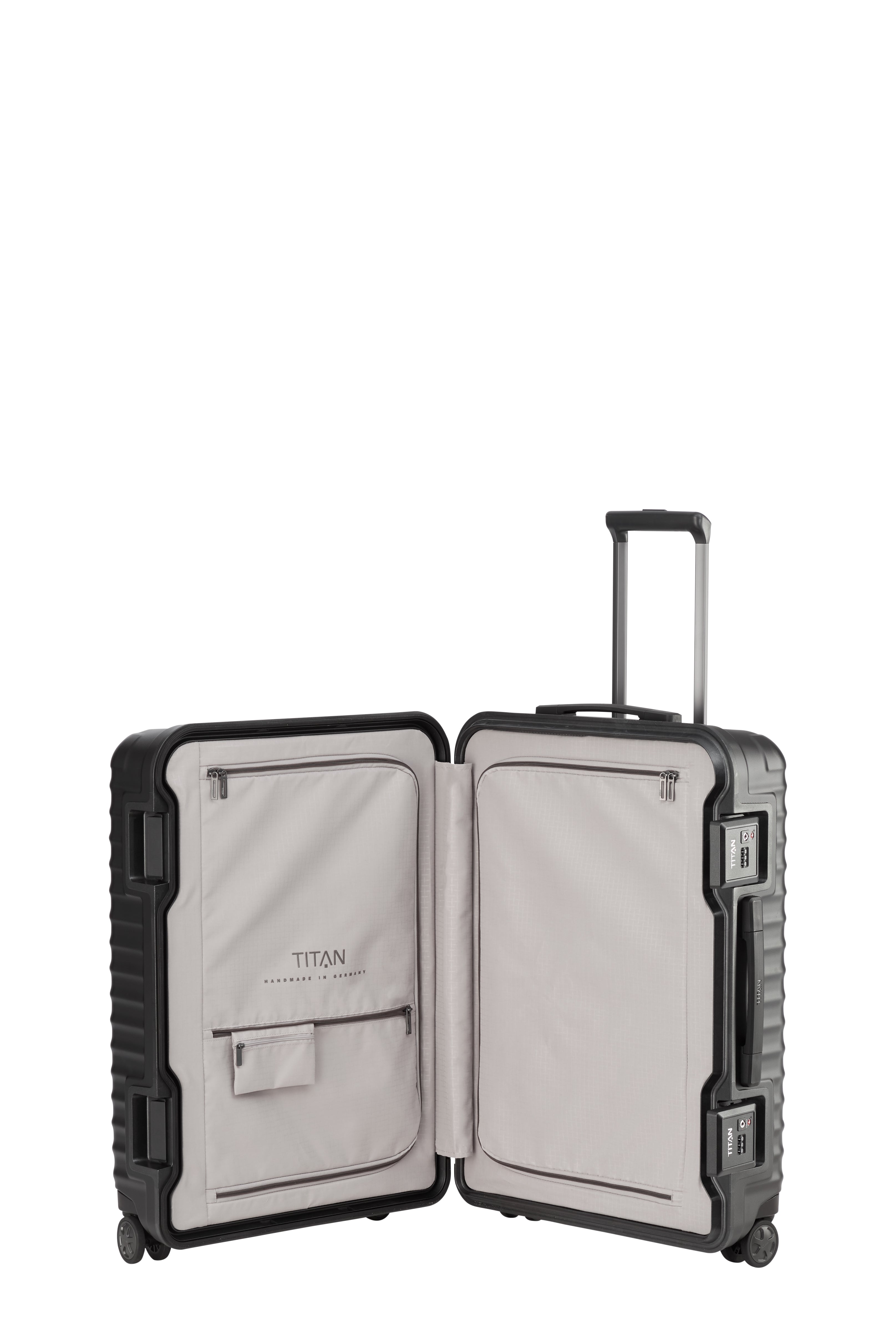 Titan LITRON Frame Trolley M Medium Luggage - Lightweight Carry-On Suitcase for Travel, Business Trips & Weekend Getaways | Durable Spinner Wheels & Easy-Grip Handle
