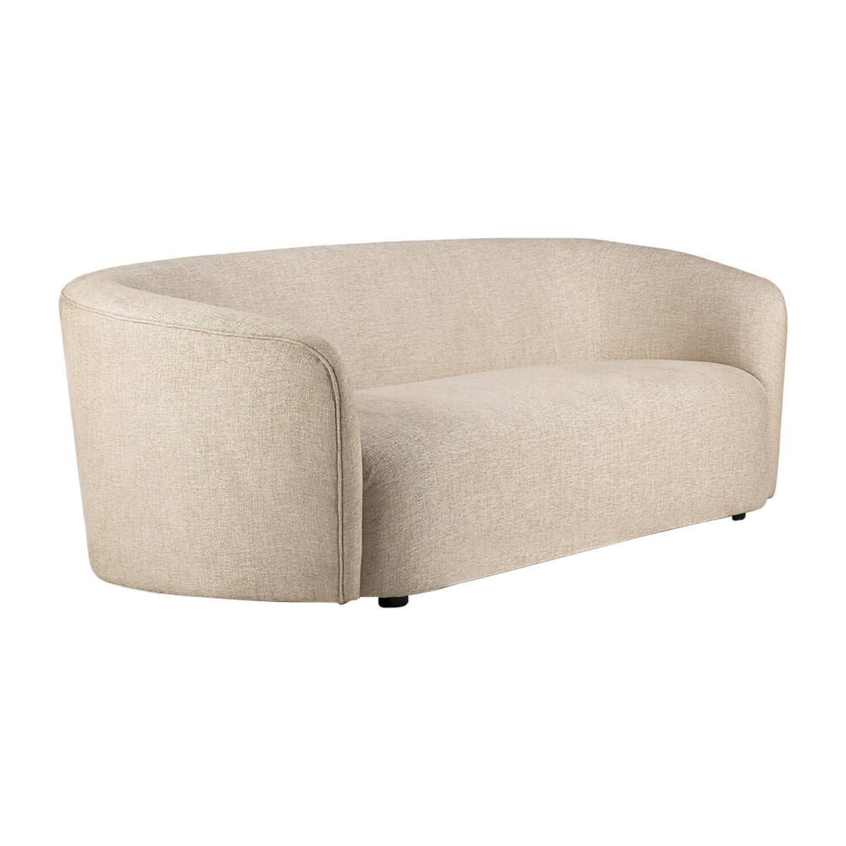 Ellipse 3-Seater Fabric Sofa - Modern Living Room Furniture for Small Spaces | Comfortable Couch for Apartments, Condos & Cozy Homes