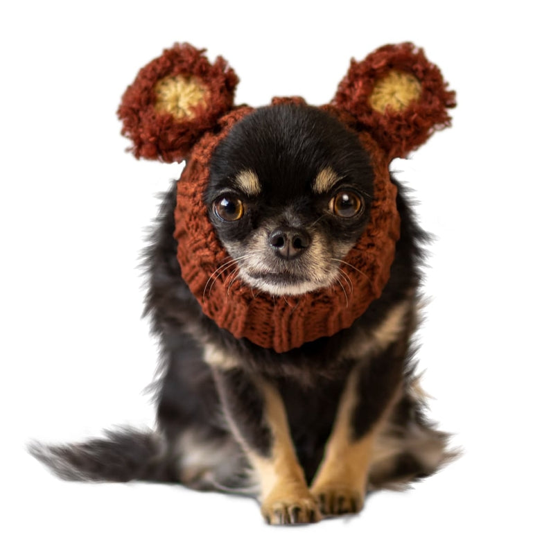 Cozy Fuzzy Bear Dog Snood - Warm & Stylish Winter Pet Accessory for Small & Medium Dogs - Perfect for Cold Weather Walks & Outdoor Adventures