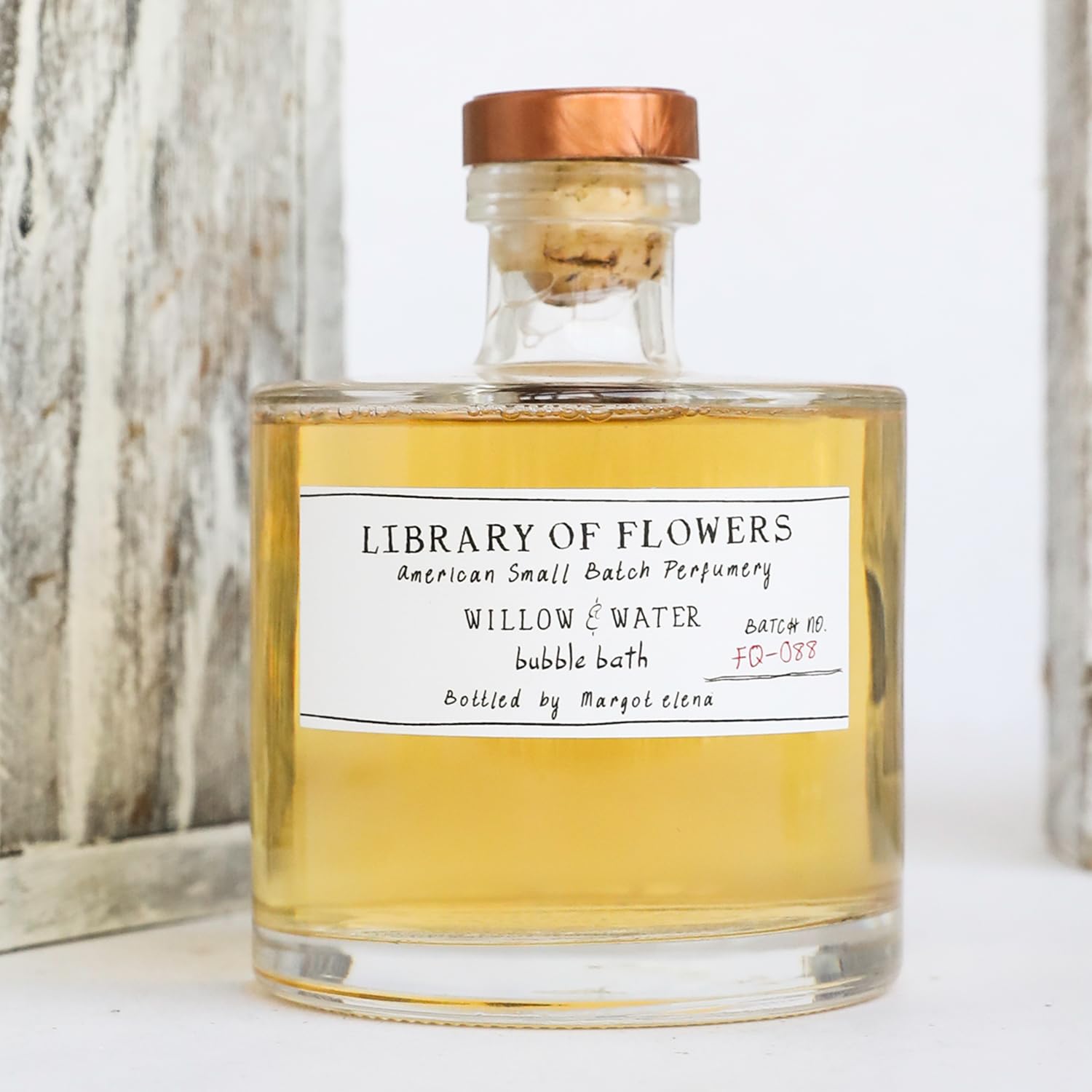 Library of Flowers Willow & Water Bubble Bath, 17 fl. oz. - Relaxing Hydrating Bath Soap with Cut Greens, Flowering Lotus & Watercress - Infused with Cocoa Butter & Green Tea for Deep Moisturizing - Perfect for Spa Nights & Stress Relief