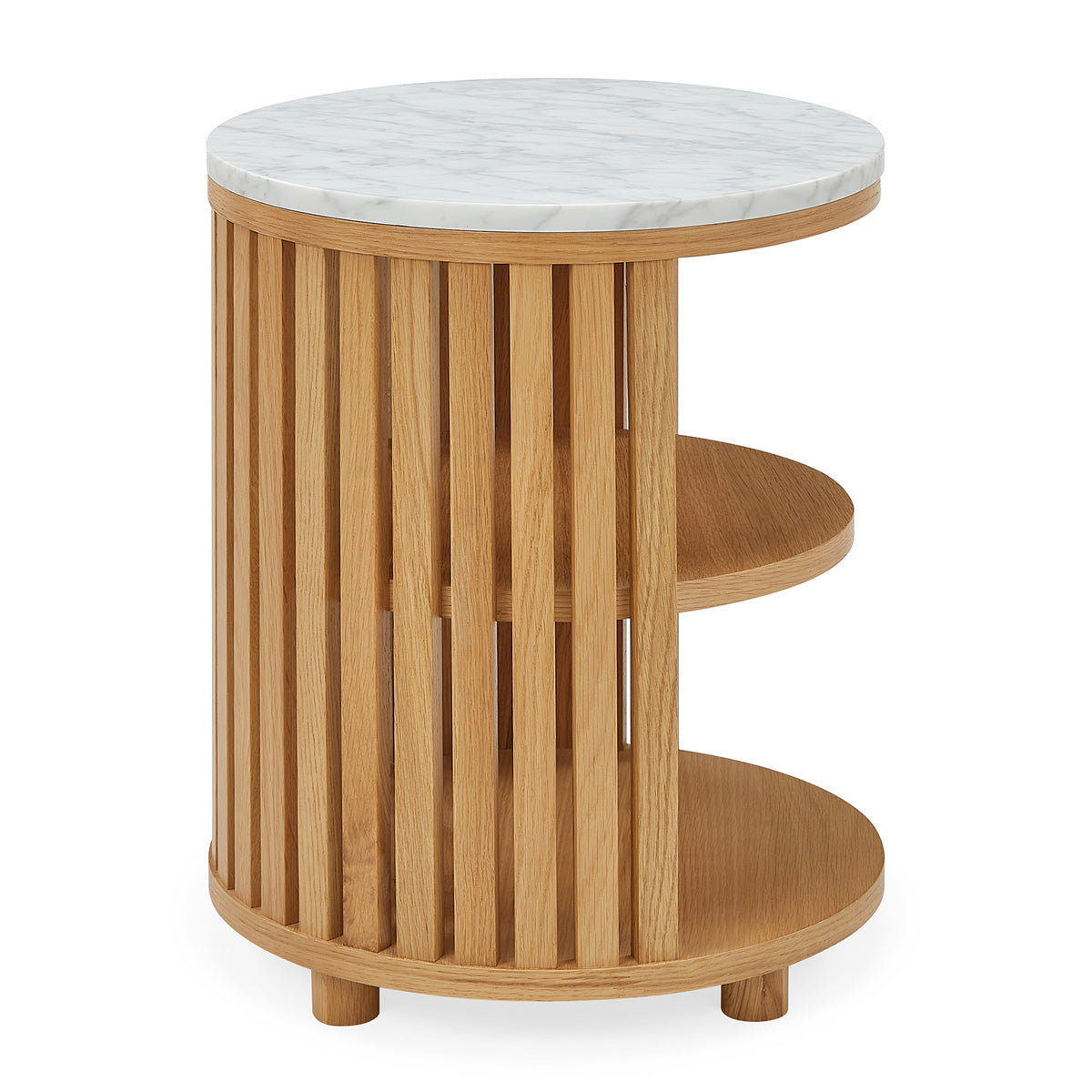 Modern White Marble Nightstand with Drawer - Elegant Bedside Table for Bedroom, Living Room, or Office - Perfect for Storage and Decor