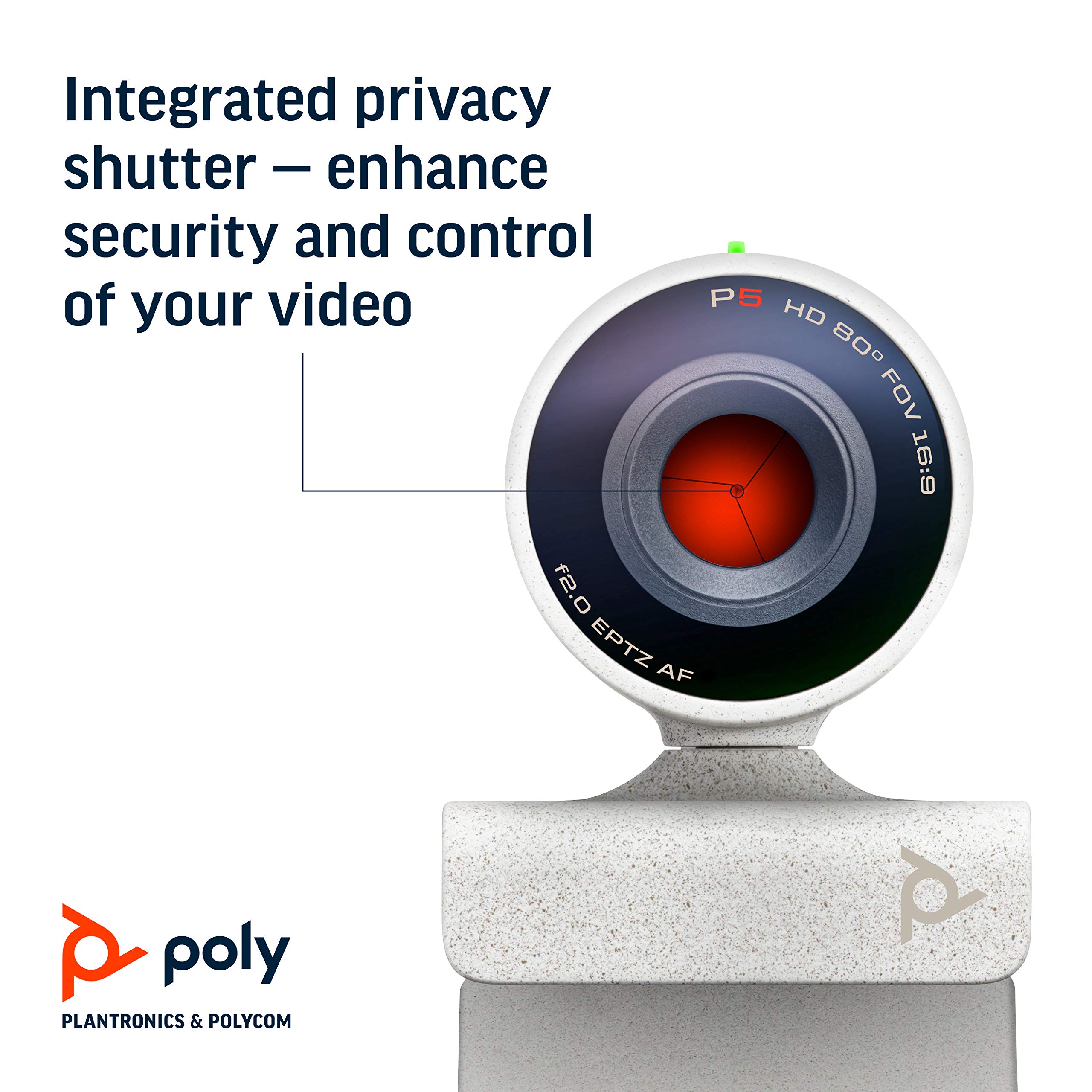 Poly Studio P5 Kit with Blackwire 3210 Headset - 1080p HD Video Conferencing Webcam & USB-A Bundle for Professional Meetings, Remote Work, and Online Classes