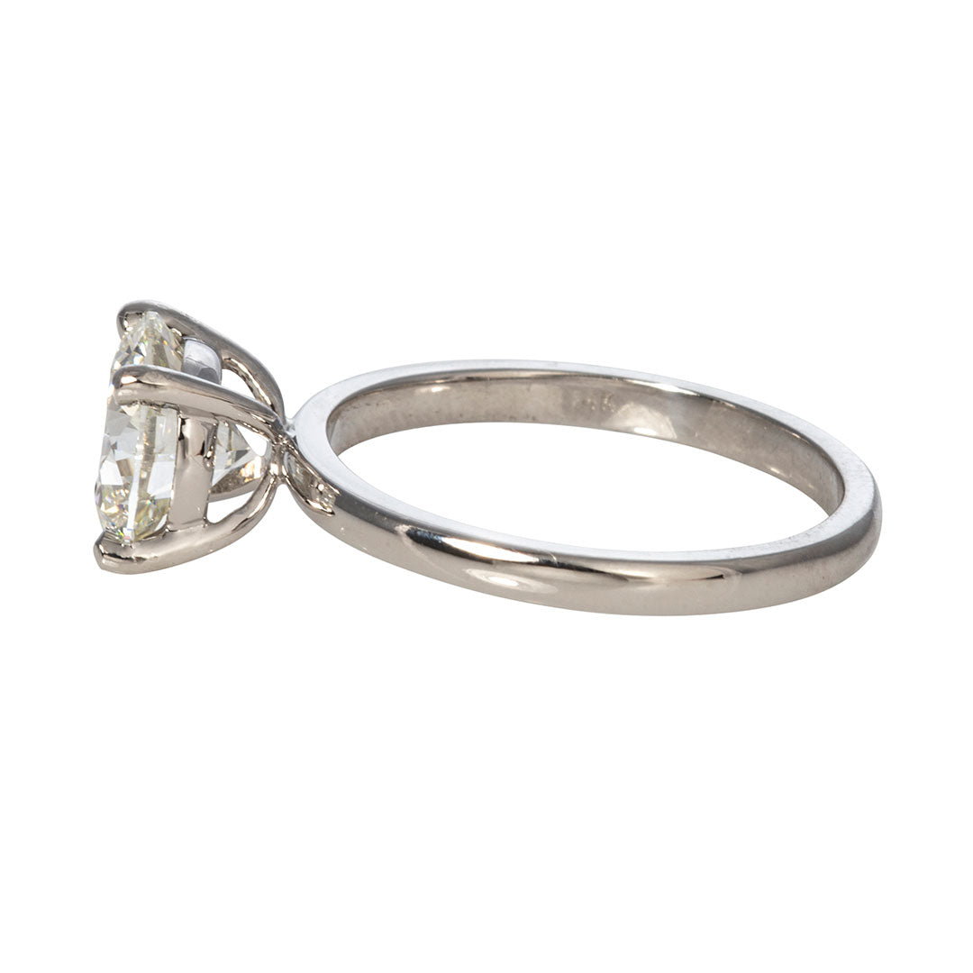 2 Carat (2ct) I Color SI1 Clarity Round Brilliant Cut Diamond Solitaire Engagement Ring in 14K White Gold - Perfect for Proposals, Weddings & Anniversaries