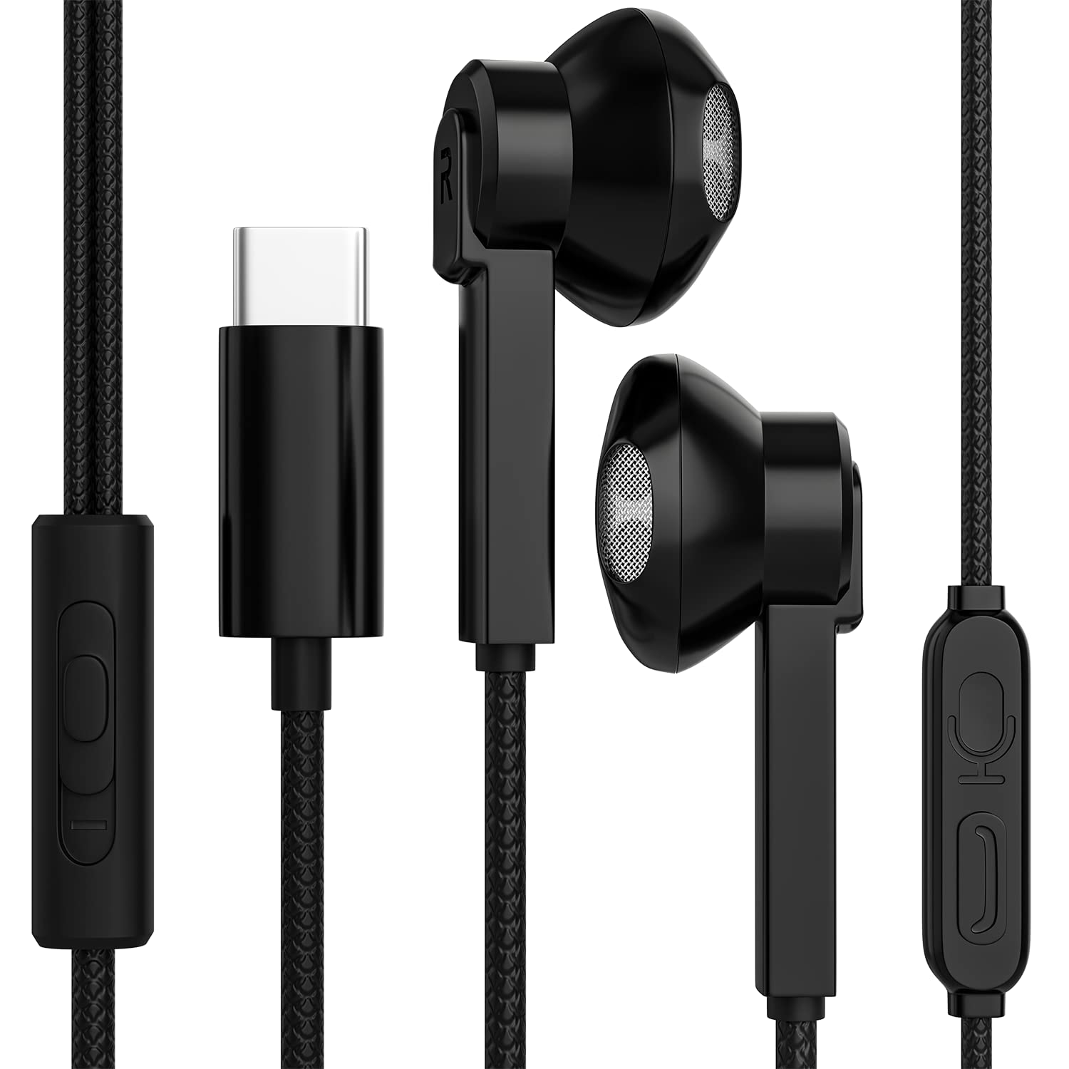 **Maeline USB C Headphones with Microphone - Wired Noise Canceling Earbuds for Computers, Laptops, Tablets, Phones & Smartwatches | Perfect for Work, Gaming & Travel**