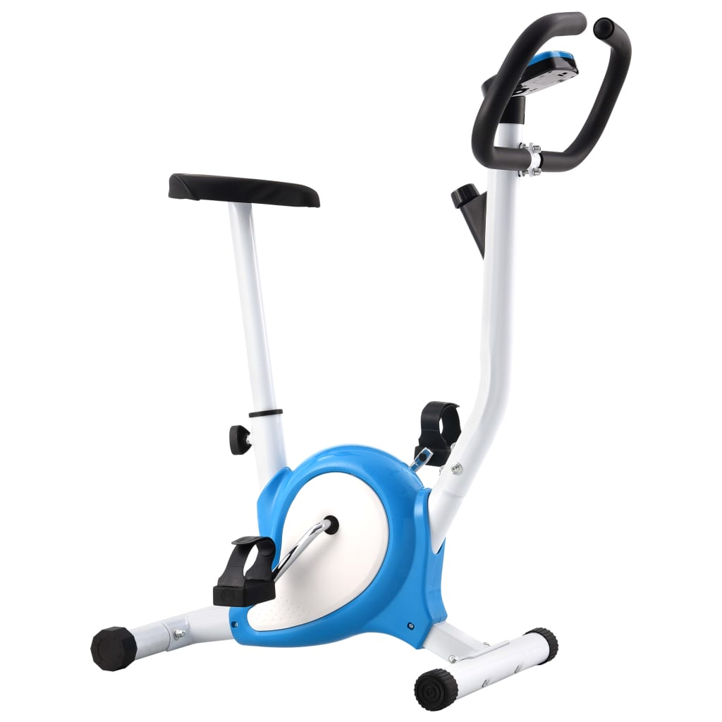VidaXL Belt Resistance Exercise Bike for Home Gym - Adjustable Indoor Cycling Bike with LCD Monitor, Comfortable Seat & Transport Wheels - Perfect for Cardio Workouts, Weight Loss & Home Fitness Training