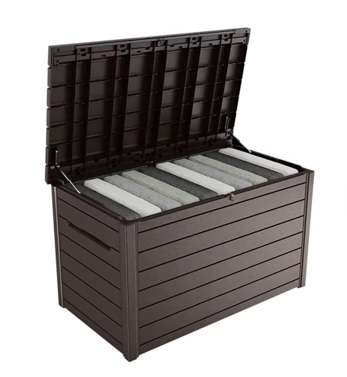 Keter XXL 230 Gallon (870 Liter) Heavy-Duty Plastic Deck Storage Box - Waterproof Outdoor Patio & Garden Furniture Organizer - Perfect for Cushion Storage, Pool Toys, and Backyard Equipment