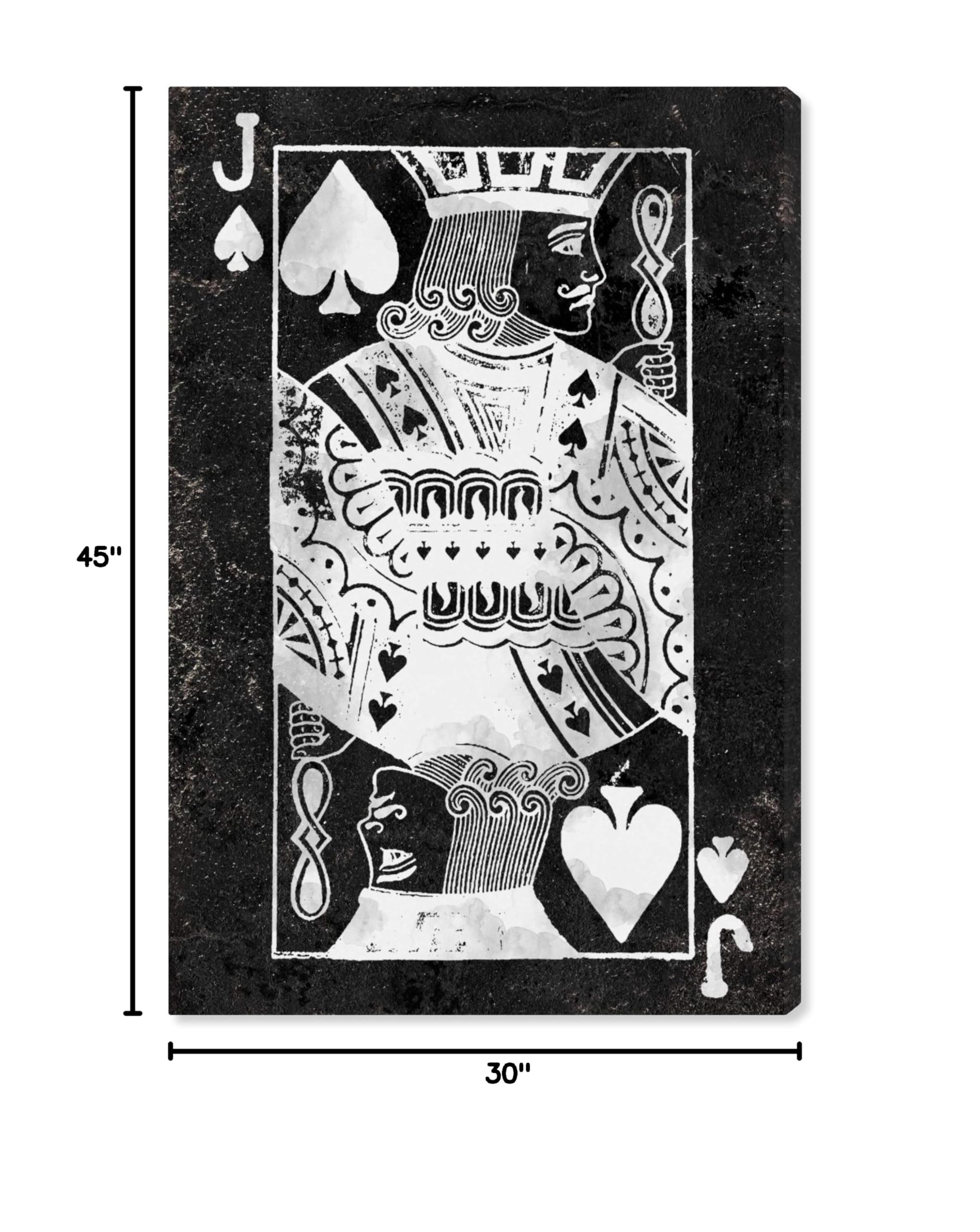 Black and White Jack Wall Art Canvas Print by Oliver Gal Artist Co. - 30