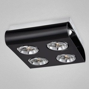 Eurofase 24814 4-Light AR111 Curve Track Lighting System in Black - Perfect for Modern Home, Office & Retail Spaces