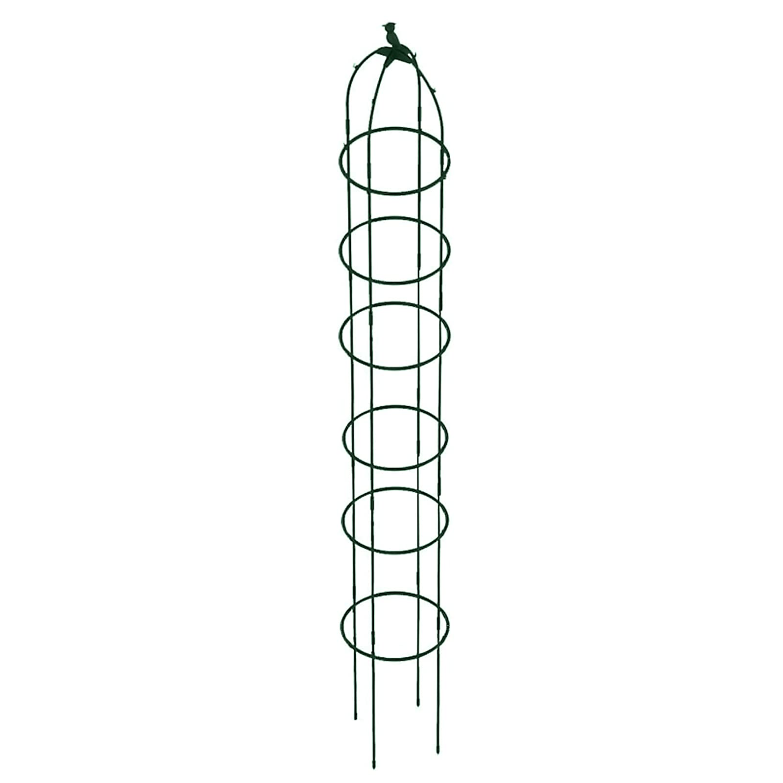 Metal Garden Obelisk Trellis for Climbing Plants - Wrought Iron Plant Support Tower for Roses, Vines & Flowers | Durable Outdoor Garden Decor for Patio, Yard & Backyard Landscaping
