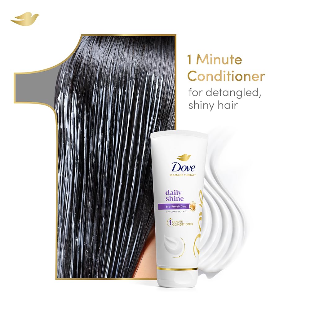 Dove Daily Shine Hair Conditioner with Nutritive Serum - 175ml for Smooth & Shiny Hair - 1 Count - Perfect for Daily Hair Care & Salon-Like Results at Home