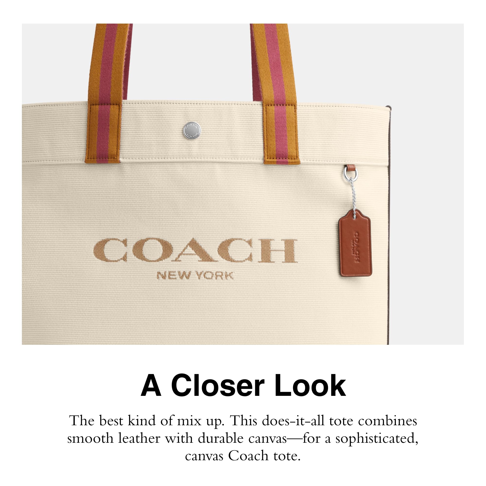 Coach Canvas Tote Bag for Women - Stylish & Durable Shoulder Handbag - Perfect for Work, Travel & Everyday Use