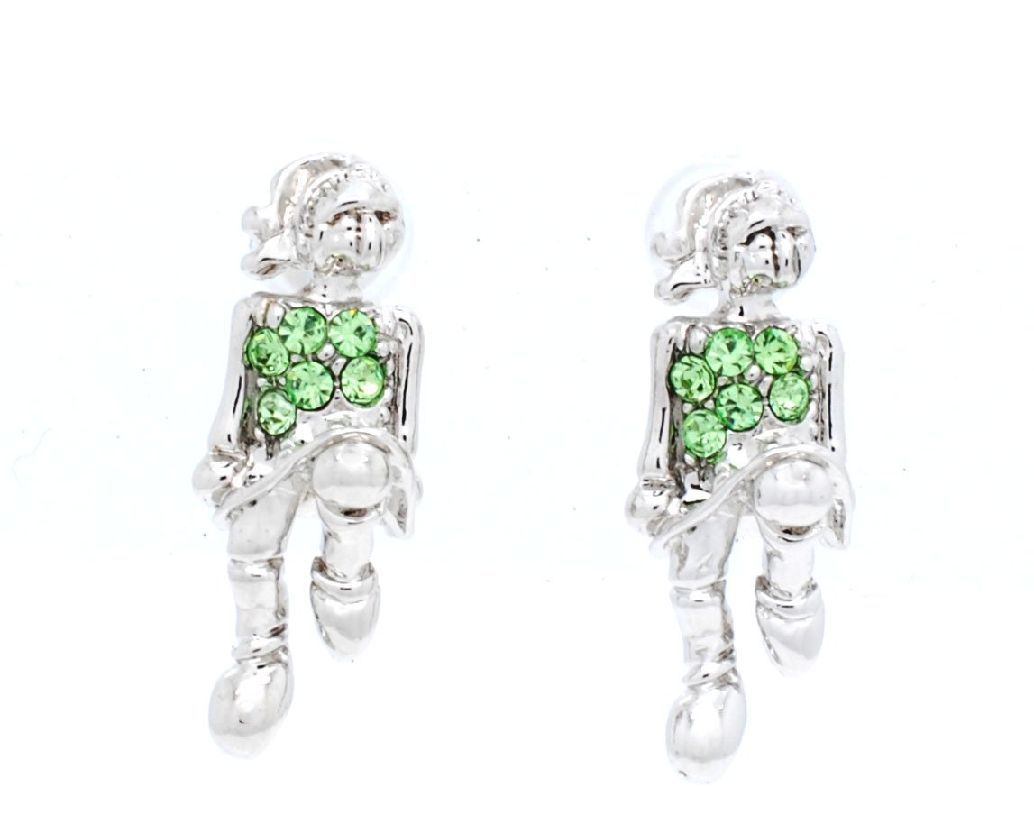 Violet Victoria & Fan Star Irish Dance Earrings - Celtic Dancer Stud Earrings for Women & Girls - Perfect for Irish Step Dancing, Performances & St. Patrick's Day