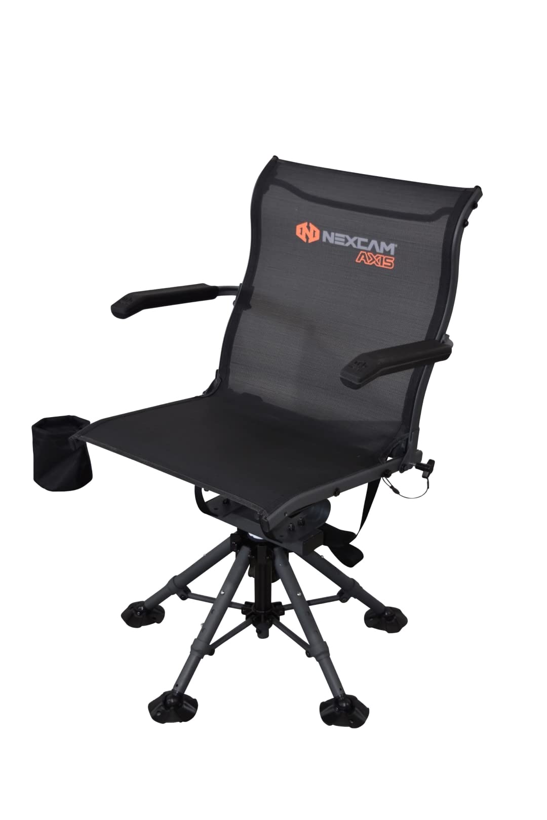 360° Swivel Portable Hunting Chair - Adjustable Height Tiltable Rockable Fishing Chair for Camping, Outdoor Adventures & Relaxation - Perfect for Hunting, Fishing, Backpacking & Picnics