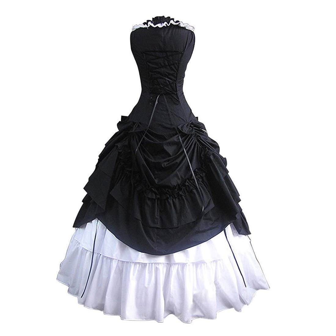 Victorian Gothic Dress for Women - Civil War Southern Belle Tea Party Ball Gown - Cosplay Costume for Historical Reenactment, Halloween & Themed Events