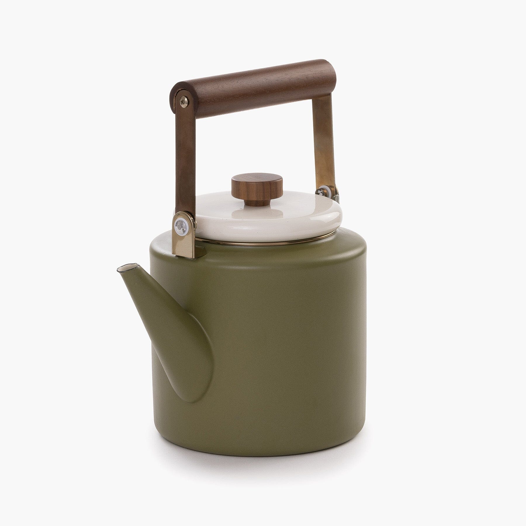 Vintage Style Enamel 2-Tone Tea Kettle - 1.5L Stovetop Whistling Teapot for Gas & Electric Stoves - Perfect for Home Kitchen, Camping & Gift Giving