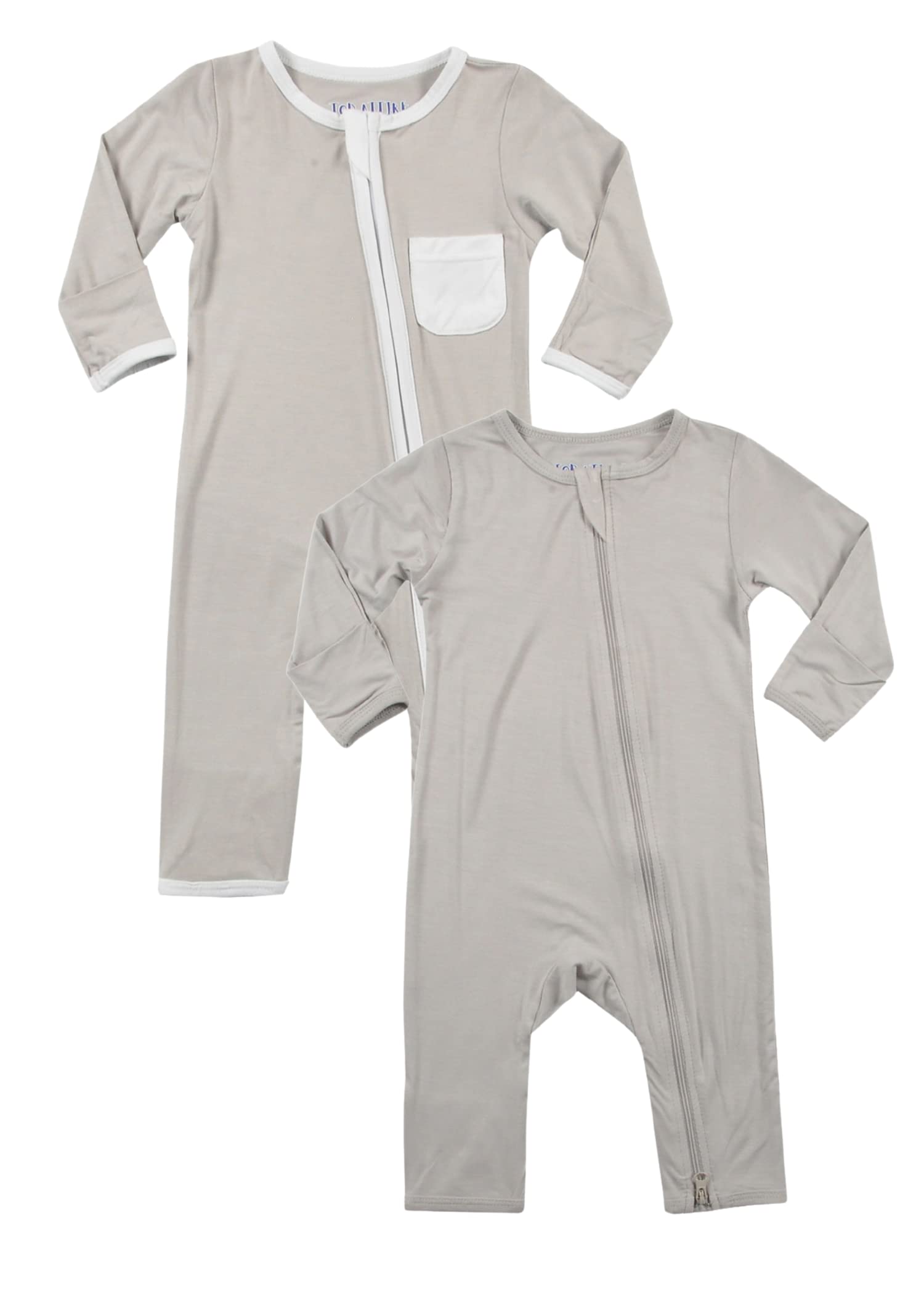 Organic Bamboo Baby Pajamas 2-Pack - Soft & Breathable Baby Sleepers for Boys & Girls | Gender Neutral Baby Clothes | Perfect for Nighttime Comfort & Playtime Outfits
