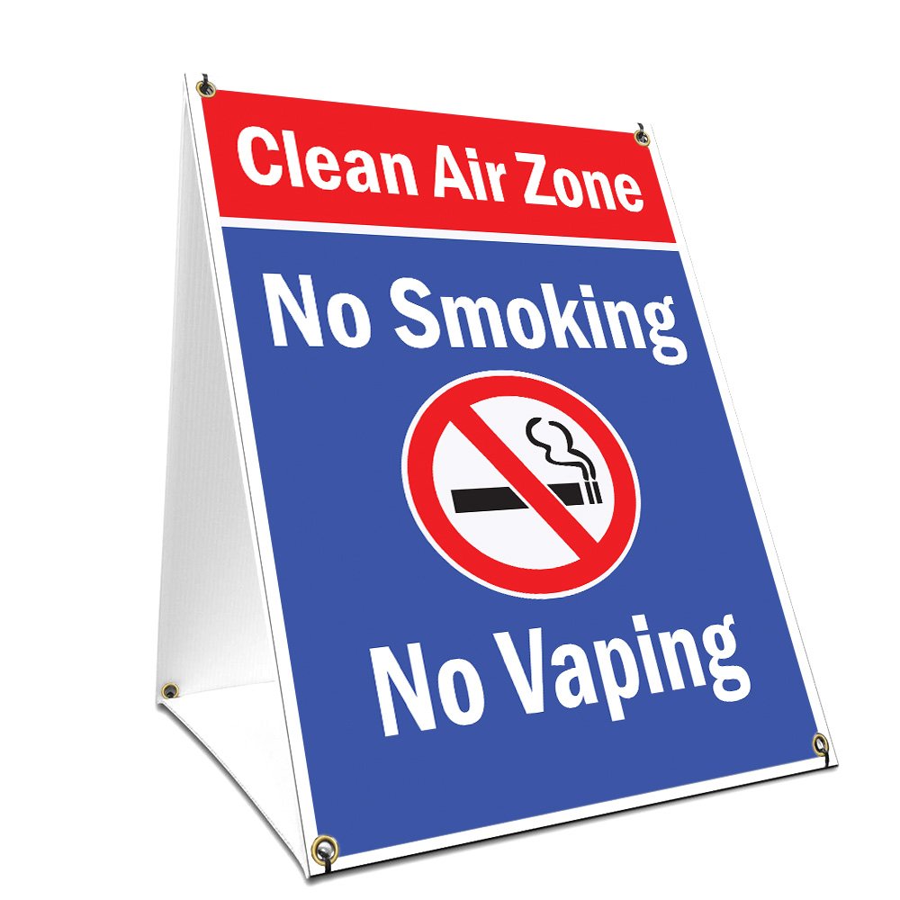 No Smoking No Vaping A-Frame Sidewalk Sign - 24