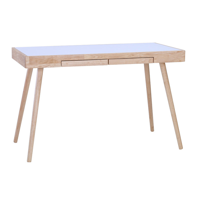 RETH Study Desk 120cm - Natural & White Home Office Desk for Students & Professionals - Perfect for Small Spaces & Remote Work
